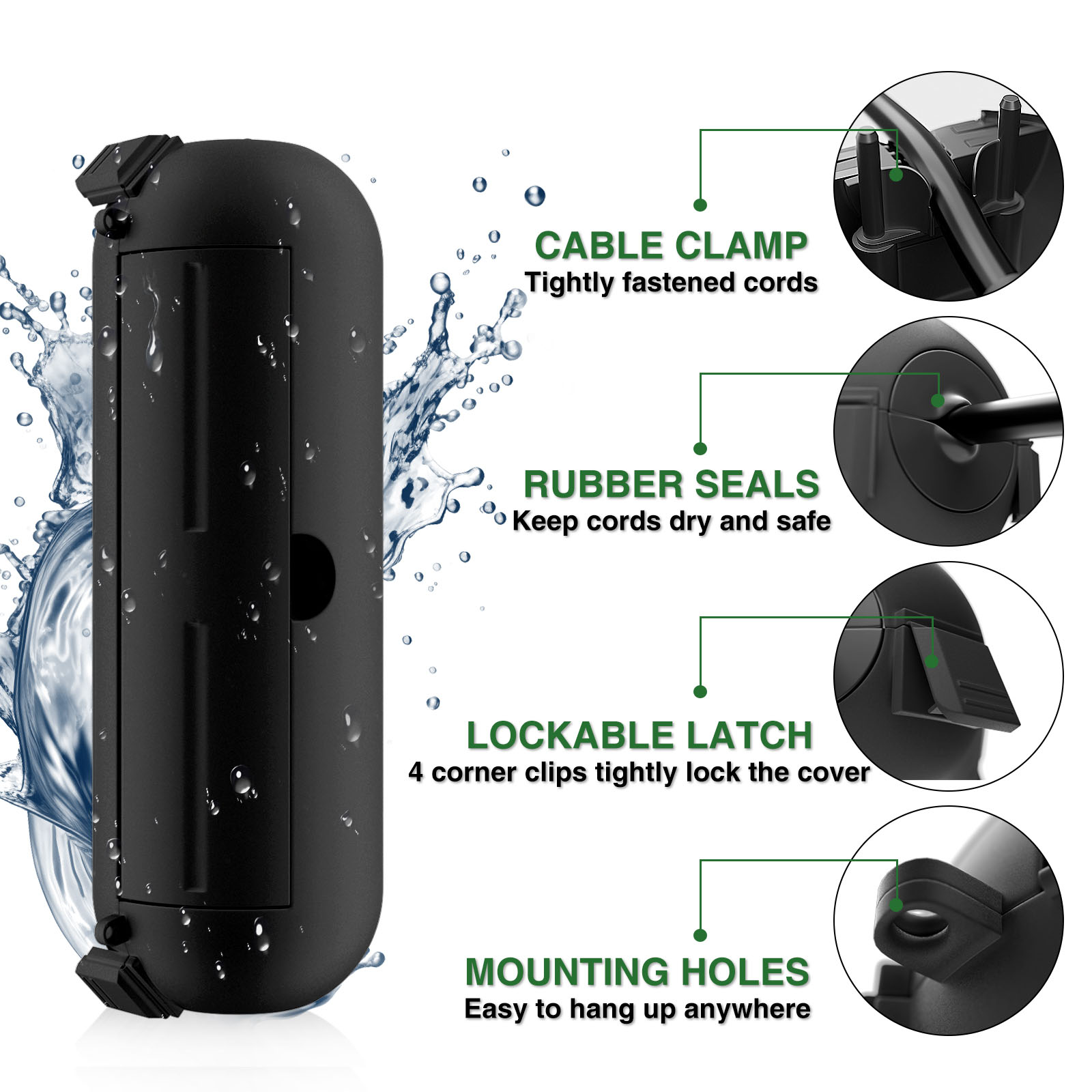 Caixa elétrica compacta para u - Outdoor Use Power Strip avaliação e preço